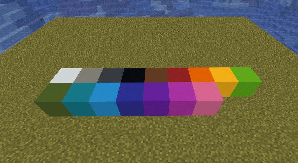 Minecraft concrete colors